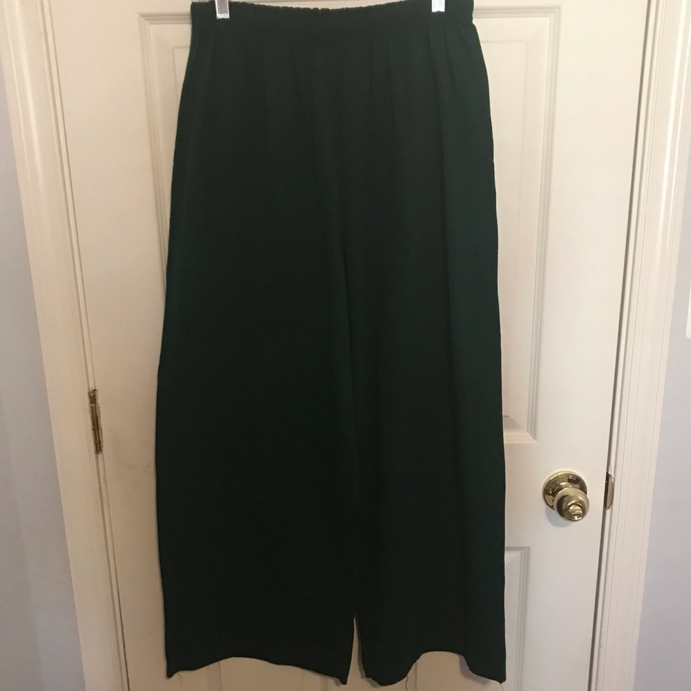 Vintage Ease Sport Solid Green Stretch Casual Pant size Large